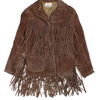 70's Western Fringe Leather Jacket (Size XXS)