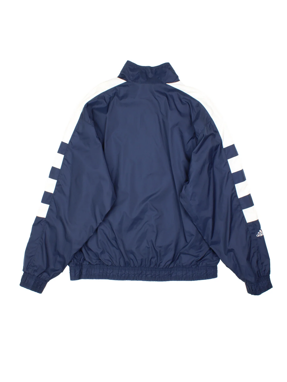 New York Yankees Adidas  MLB Jacket in a blue colourway with white panelling on the sleeves, full zip up with multiple pockets and small logo on the chest.