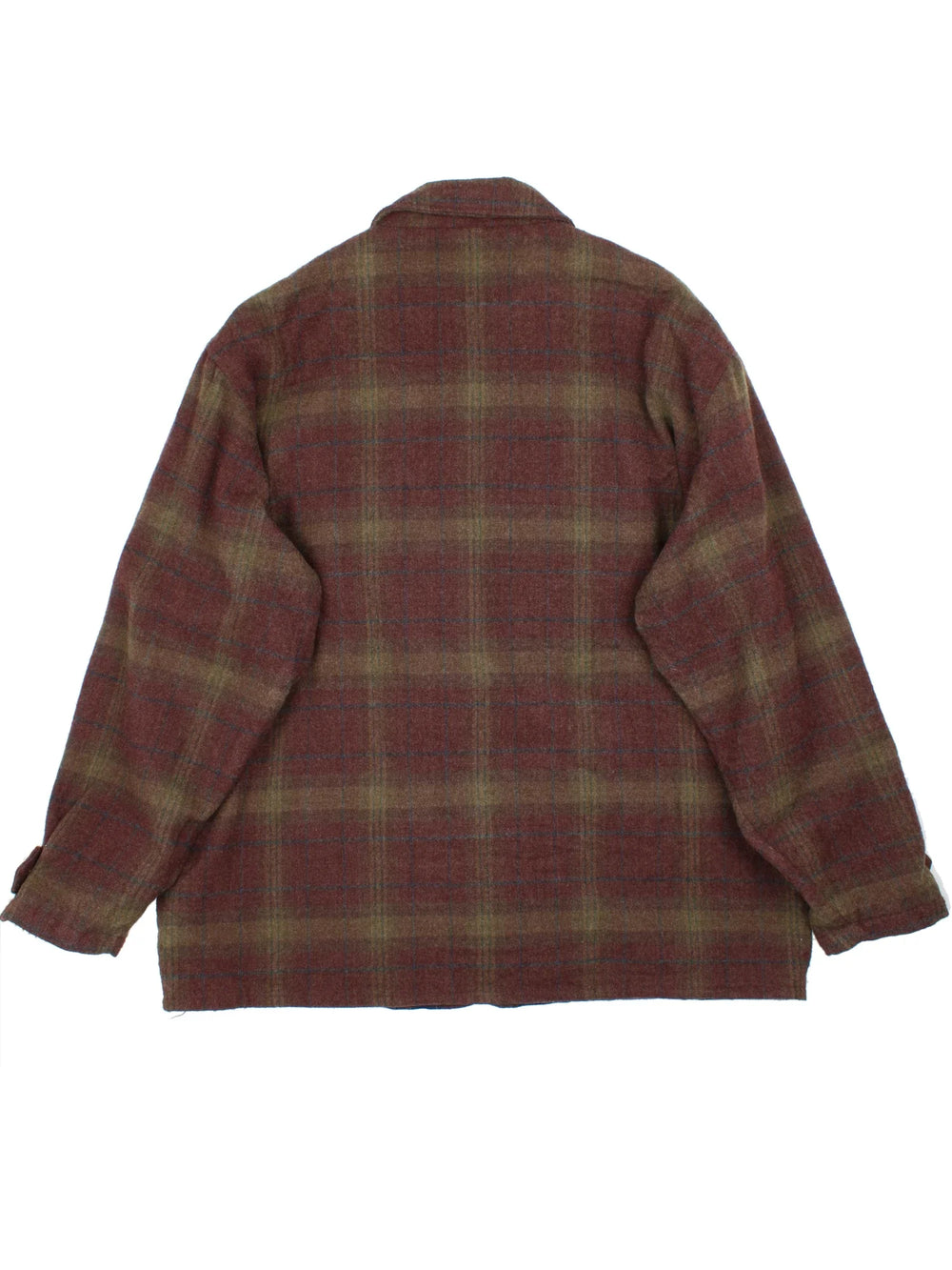 Ralph Lauren Chaps Woollen Flannel Jacket in a brown colourway with all over checked pattern. Full button up with wooden hardware and multiple pockets on the front.