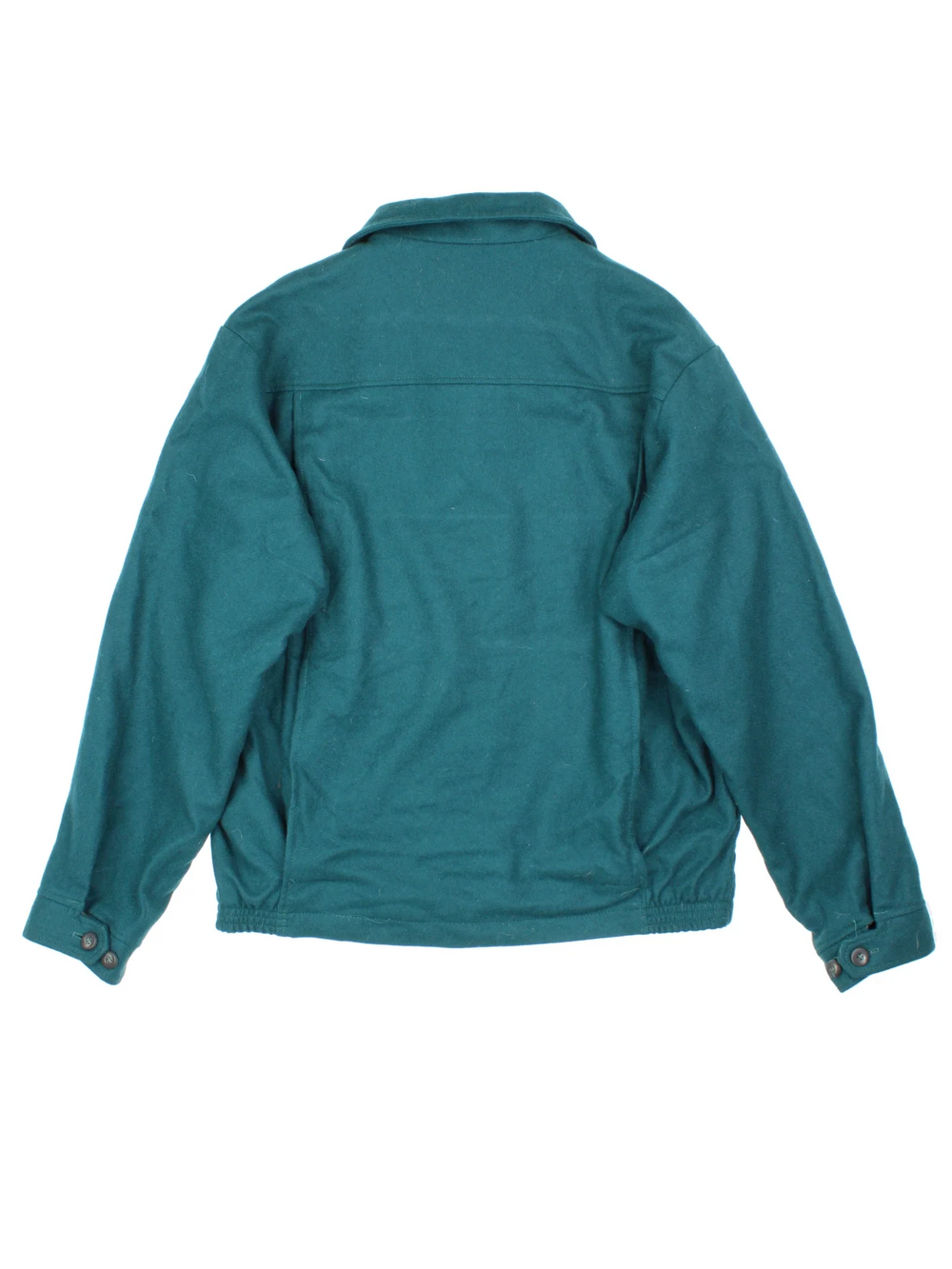 Pendleton Bomber Jacket  in a green colourway with full zip up and multiple pockets. Large collar and plaid inside lining.