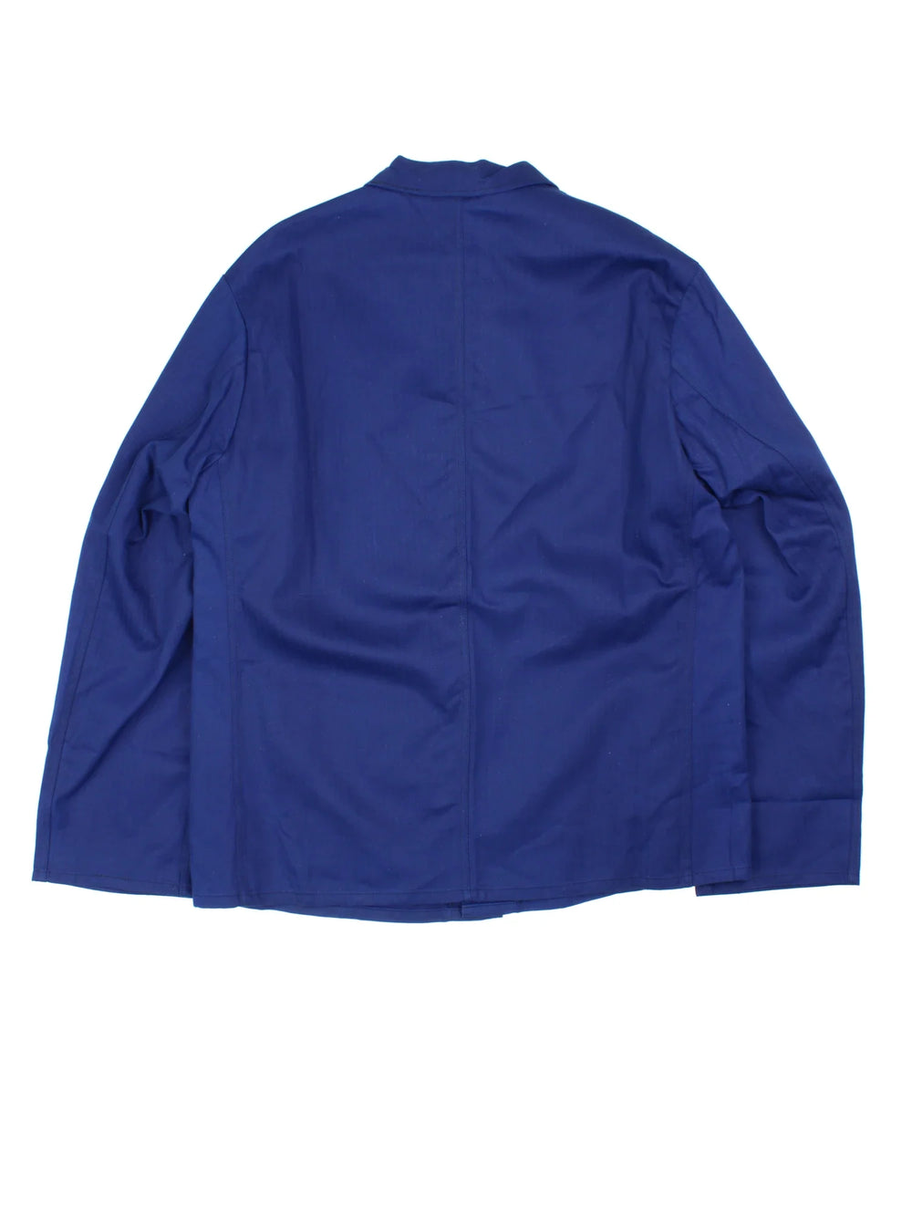 Vintage French Chore Work Jacket in a blue colourway. Buttons up and has multiple pockets.