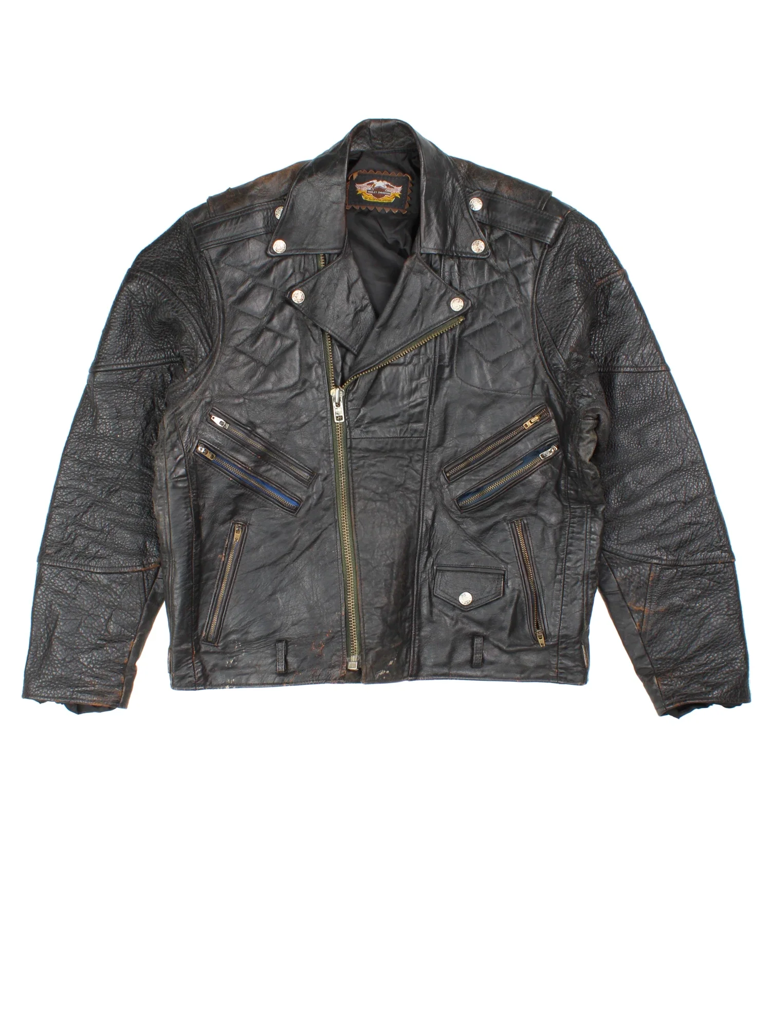 90s HARLEY-DAVIDSON レザージャケット　革ジャン ハーレーダビッドソン レザージャケット ライダース バイカー HARLEY