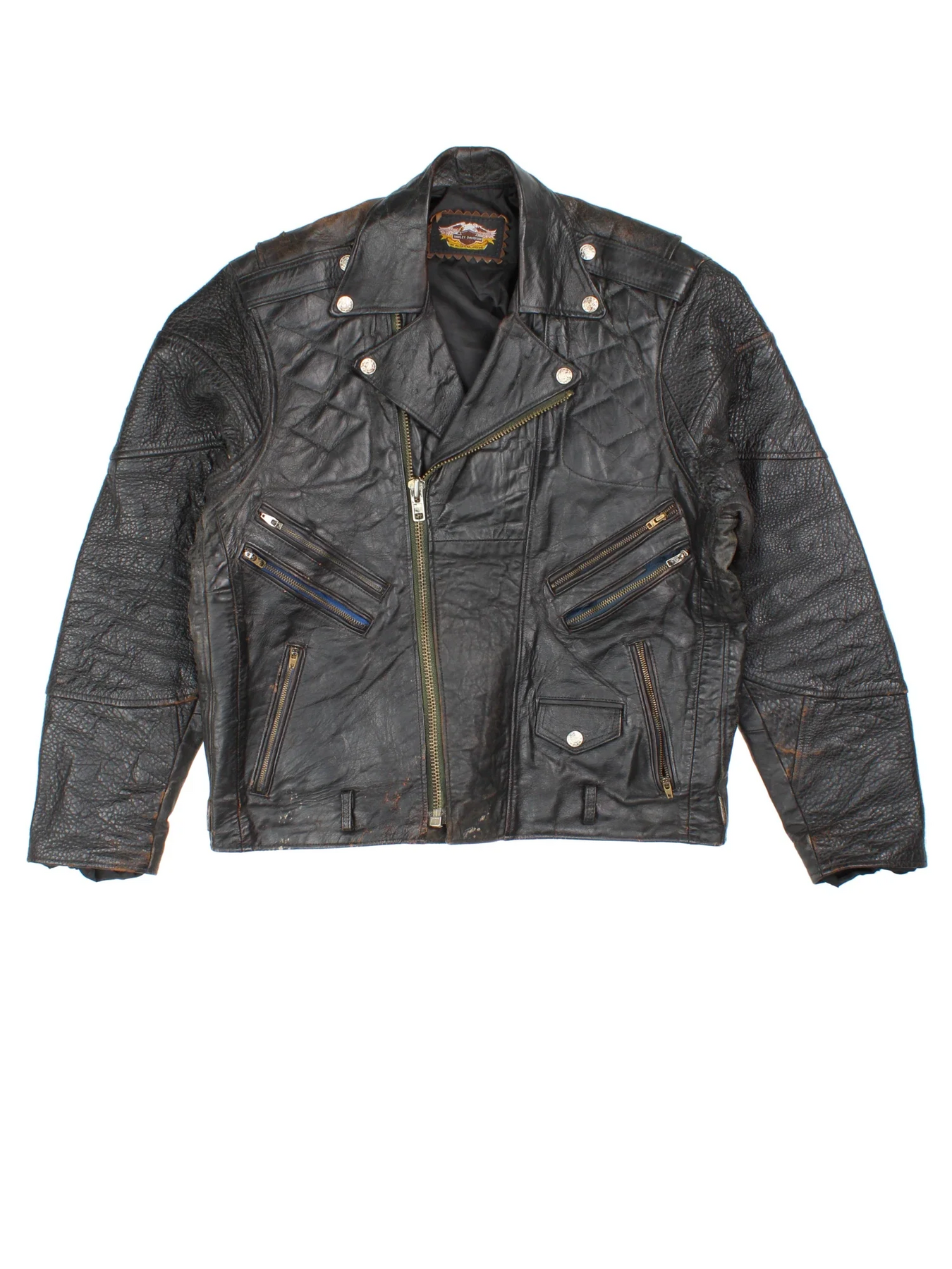 90's Harley Davidson USA Leather Biker Jacket – VintageFolk