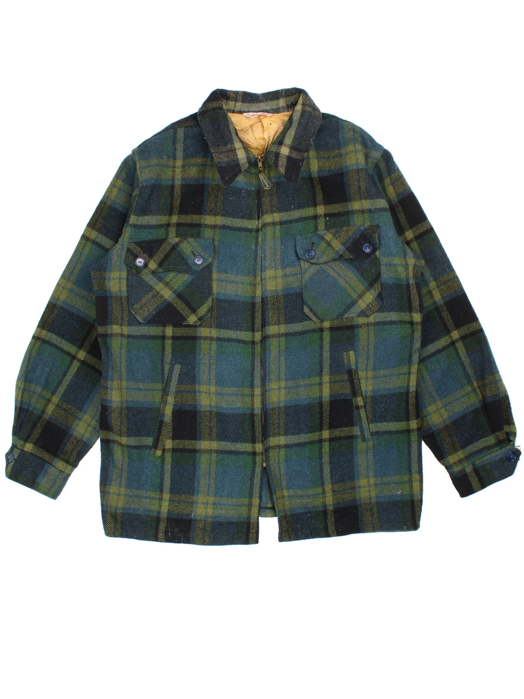 Vintage 70's Allesons CPO Jacket in a green colourway. Zip fastening, with front pockets and branded zipper.