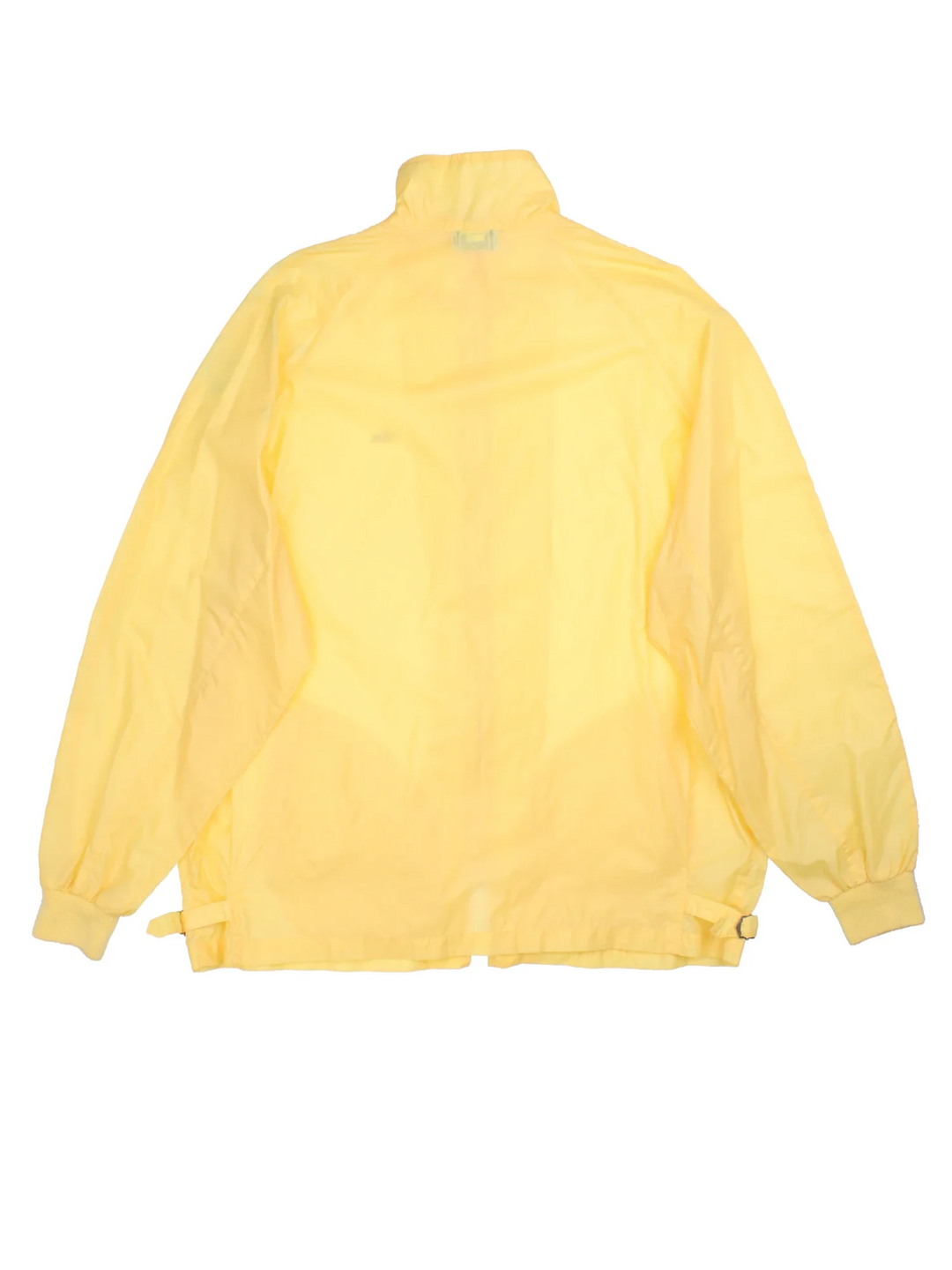Vintage The Lacoste Club Nylon Jacket in a yellow colourway. Zip up closure, has side pockets, and the logo embroidered on the front.