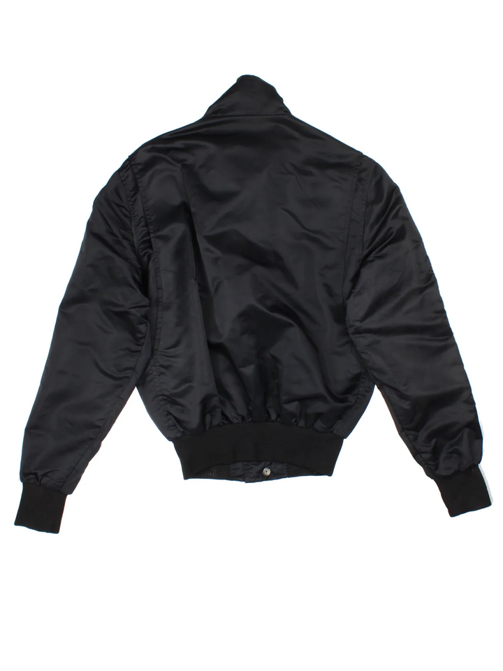Mercury Racing Nascar Jacket in a black colourway. Zips up and has multiple pockets, and the logo / spell out embroidered on the front and sleeves.