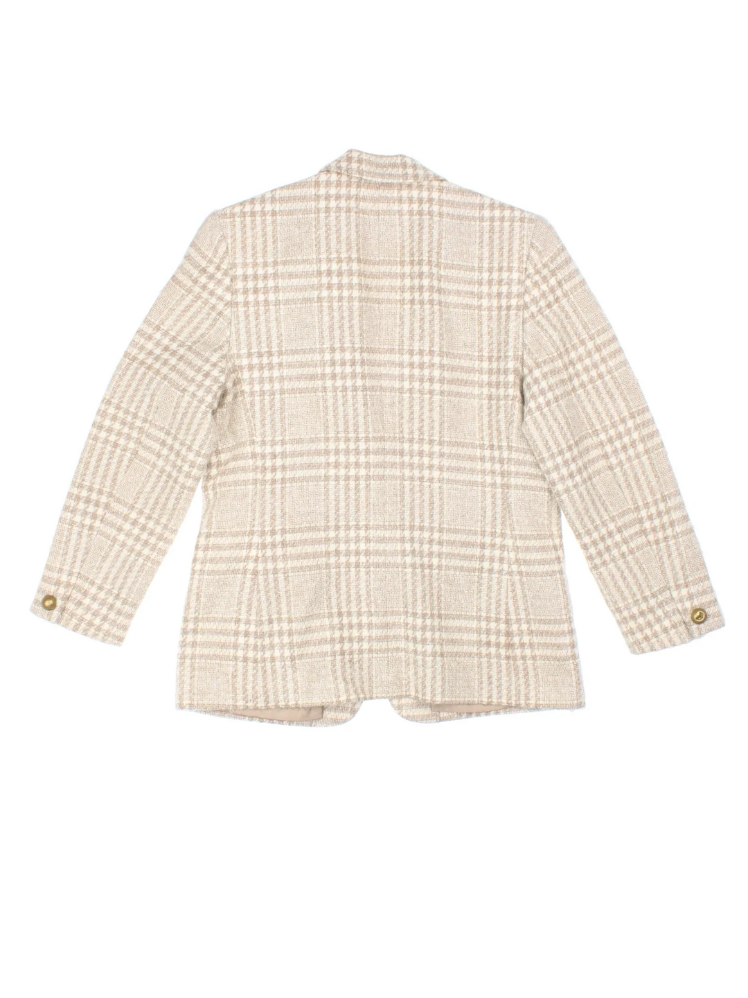 Pendleton Wool Blazer in a tan colourway. Buttons up and has front patch pockets, fully lined.