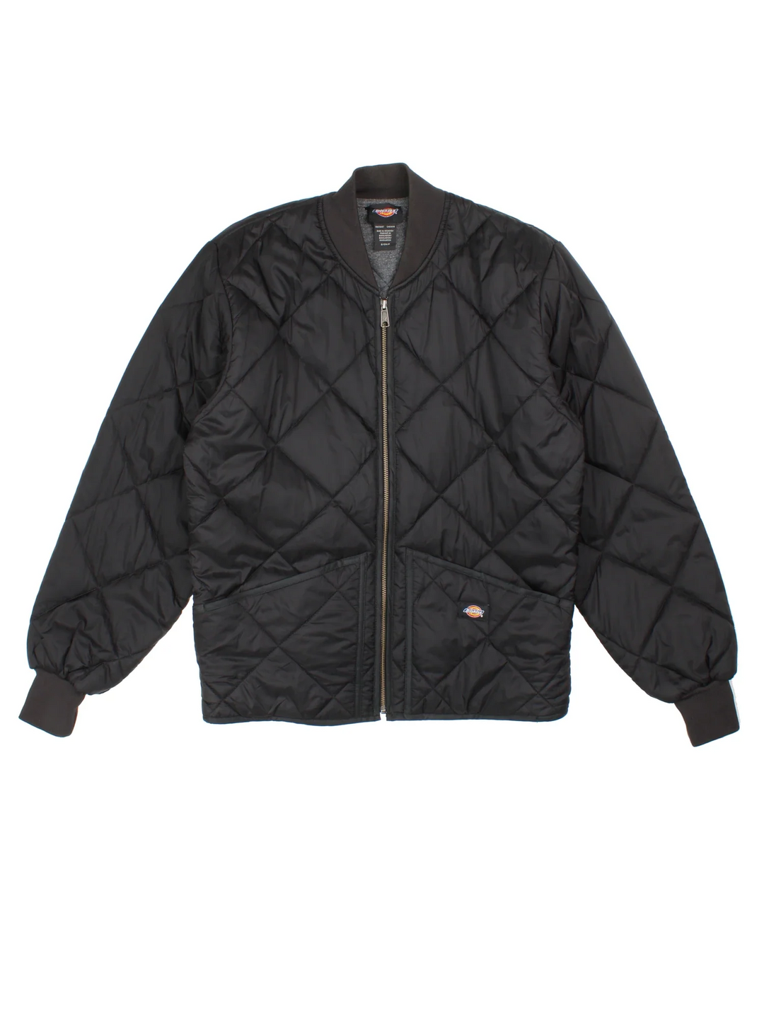 Dickies Quilted Jacket in a black colourway. Zip up fastening, side pockets and jersey lined.