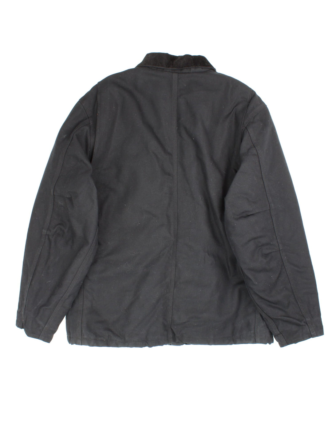 Carhartt Arctic Jacket in a black colourway. Zips up and has multiple pockets, insulated with a quilted lining, and has the logos embroidered on the front.