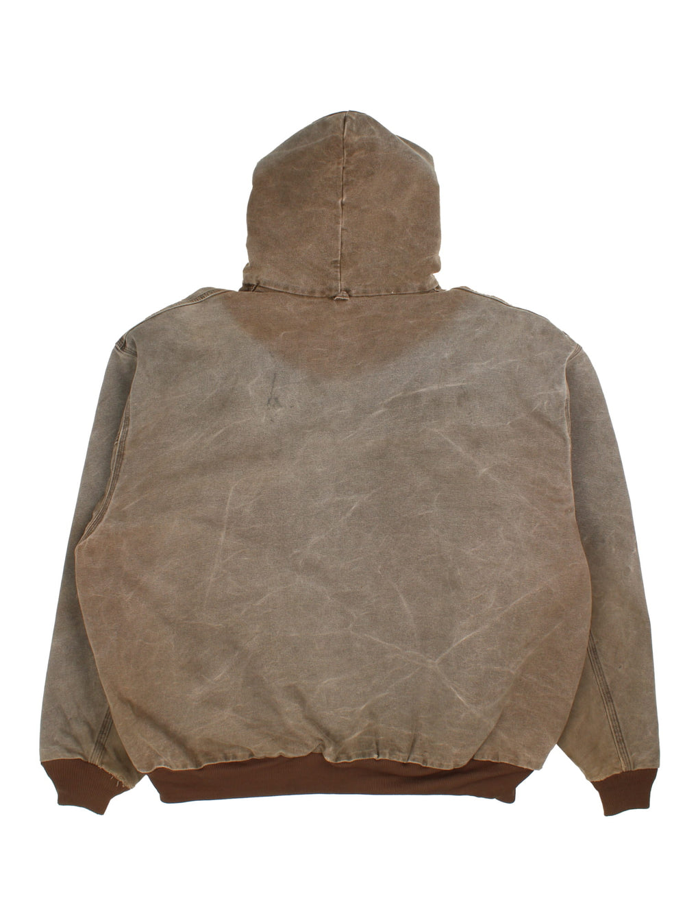 Carhartt Active Jacket in a brown colourway. Zips up and has side pockets, hooded, and has the logo embroidered on the front.