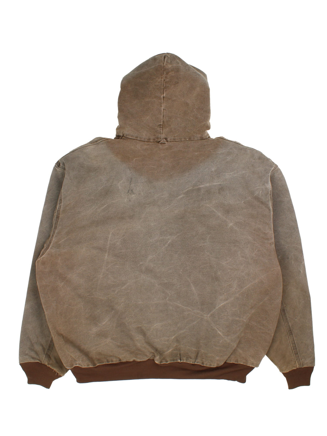 Carhartt Active Jacket in a brown colourway. Zips up and has side pockets, hooded, and has the logo embroidered on the front.