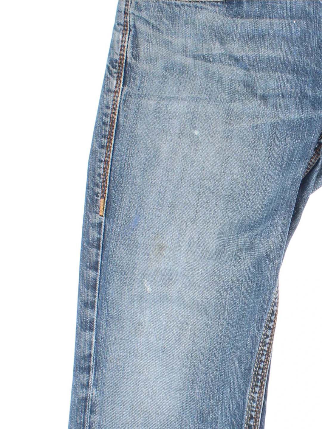 Y2K True Religion Jeans in blue colourway with multiple pockets and embroidered branding on the back.