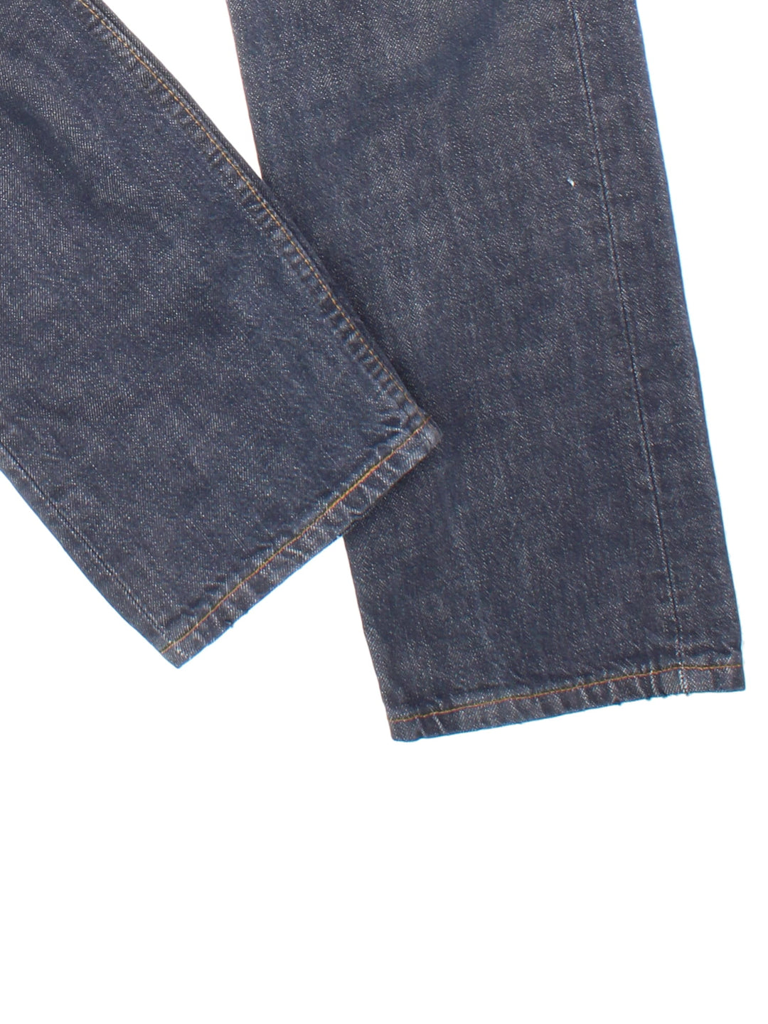 Levi Strauss 501 Jeans in faded blue colourway with multiple pockets and the logo tab embroidered on the back.