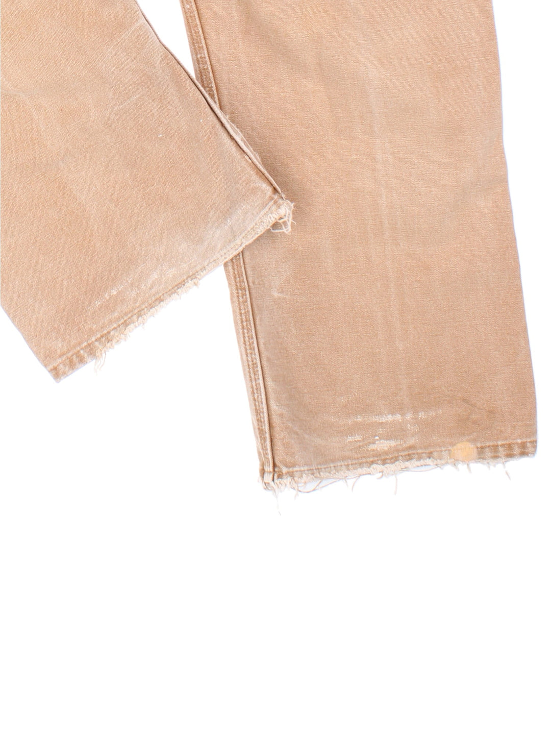 Carhartt Double Knee Jeans in tan colourway with multiple pockets and the logo embroidered on the back.