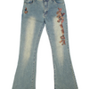 Y2K Embroidered Low Rise Flared Jeans