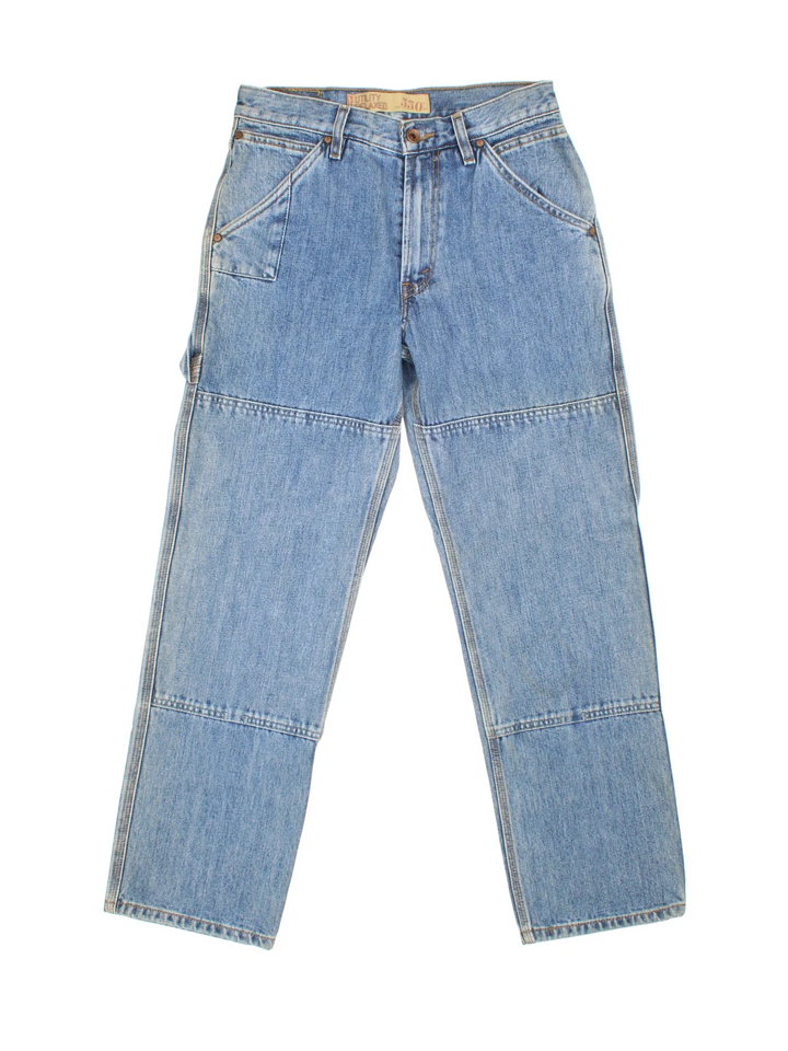 Levi Strauss Carpenter Jeans in blue colourway with multiple pockets, contrast stitching and embroidered branding on back.