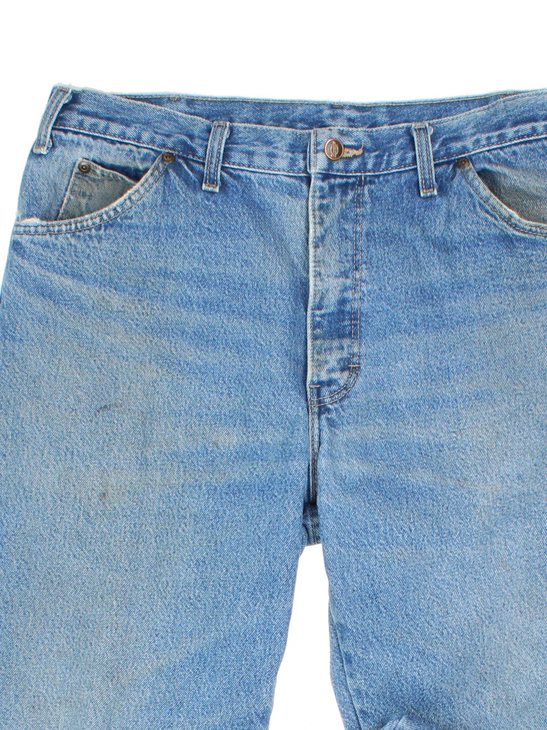 Dickies Lined Jeans in blue colourway with multiple pockets, contrast stitching and branding on the back.