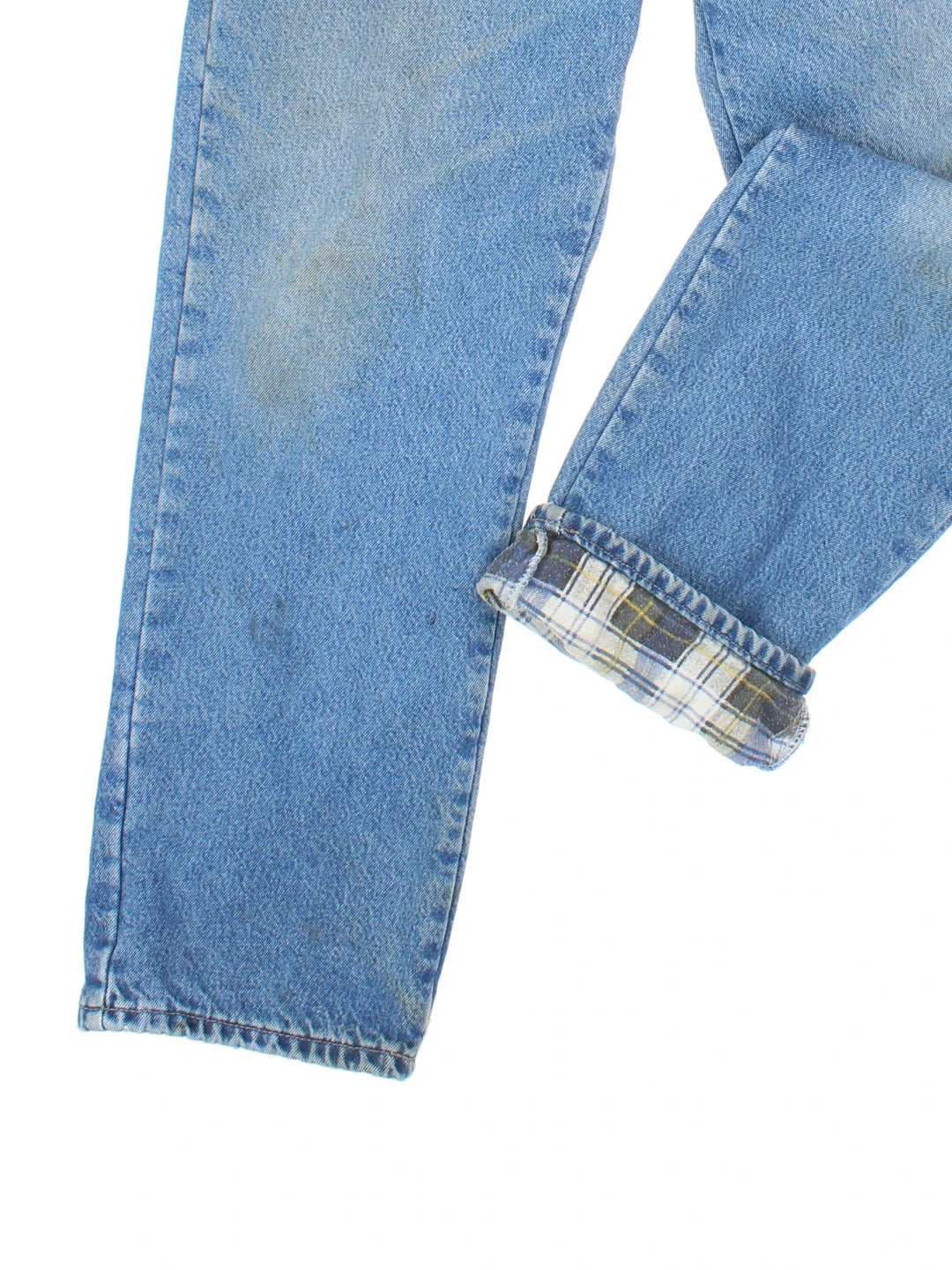 Dickies Lined Jeans in blue colourway with multiple pockets, contrast stitching and branding on the back.