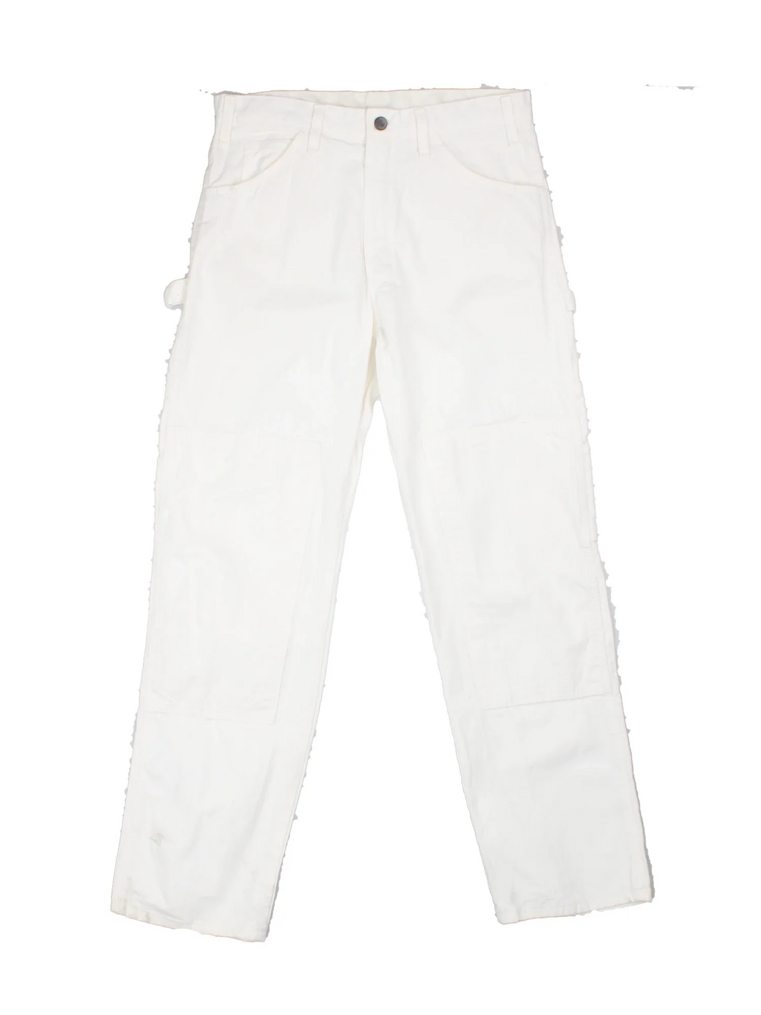 Dickies Carpenter Jeans in white colourway with multiple pockets and branding on the back.
