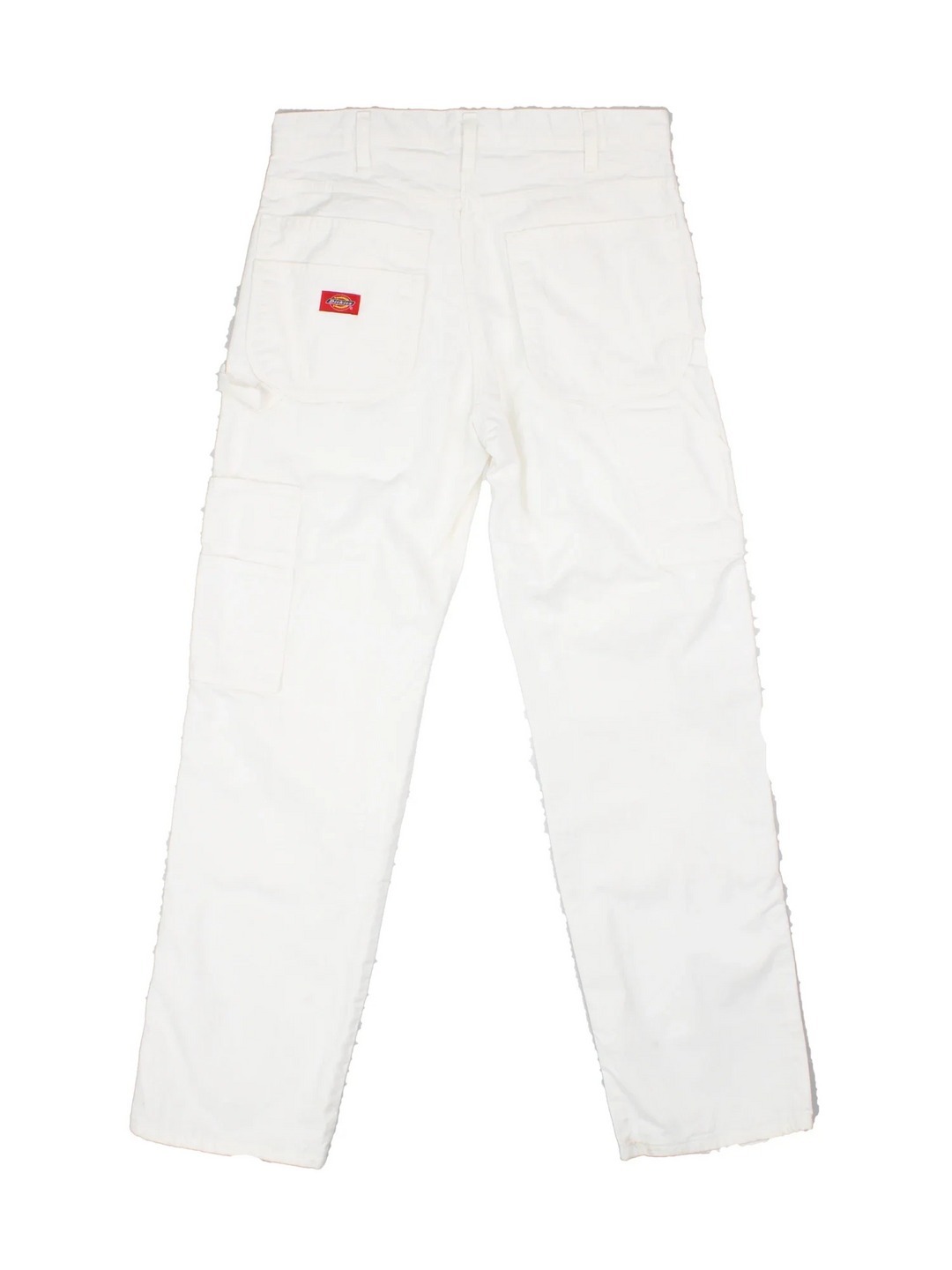 Dickies Carpenter Jeans in white colourway with multiple pockets and branding on the back.