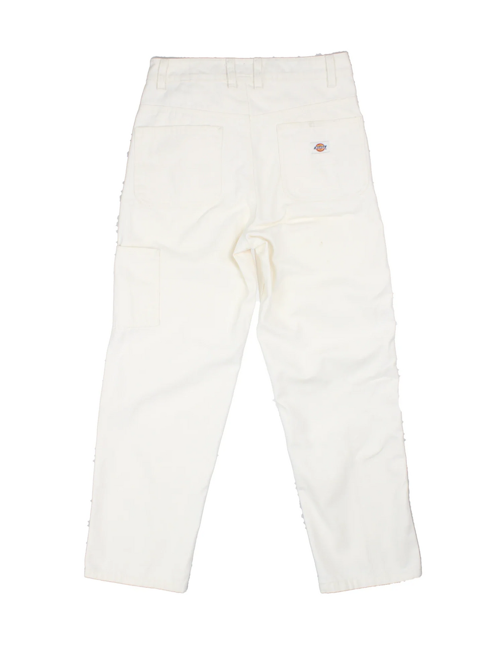 Dickies Carpenter Jeans in white colourway with multiple pockets and branding on the back.