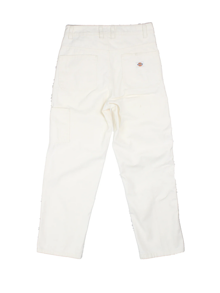 Dickies Carpenter Jeans in white colourway with multiple pockets and branding on the back.