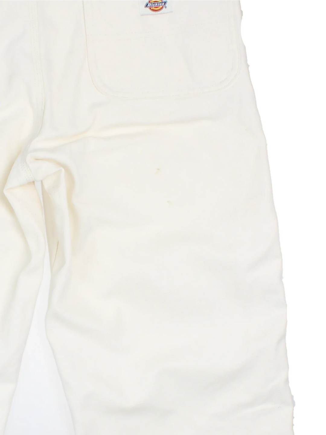 Dickies Carpenter Jeans in white colourway with multiple pockets and branding on the back.