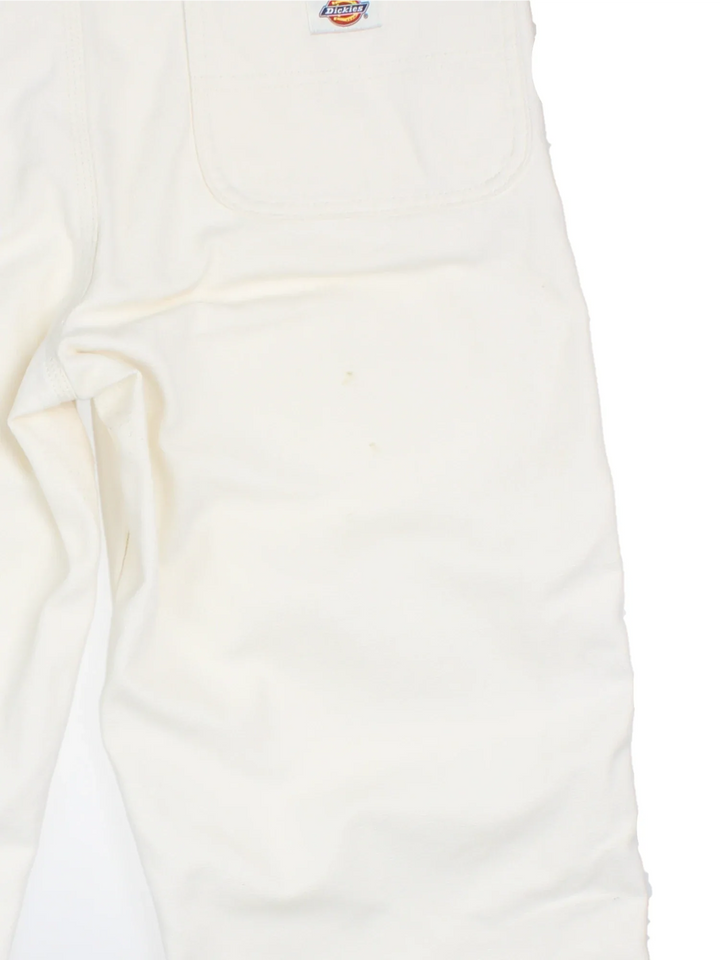 Dickies Carpenter Jeans in white colourway with multiple pockets and branding on the back.