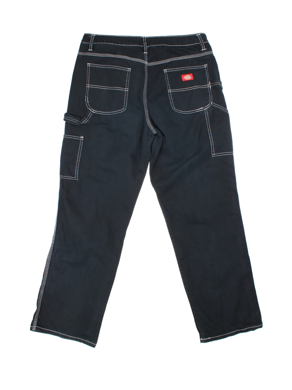 Dickies Carpenter Jeans in black colourway with multiple pockets and the logo embroidered on the back.