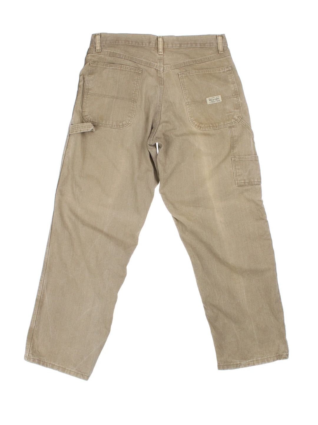 Wrangler Carpenter Jeans in brown colourway with multiple pockets and the logo embroidered on the back.