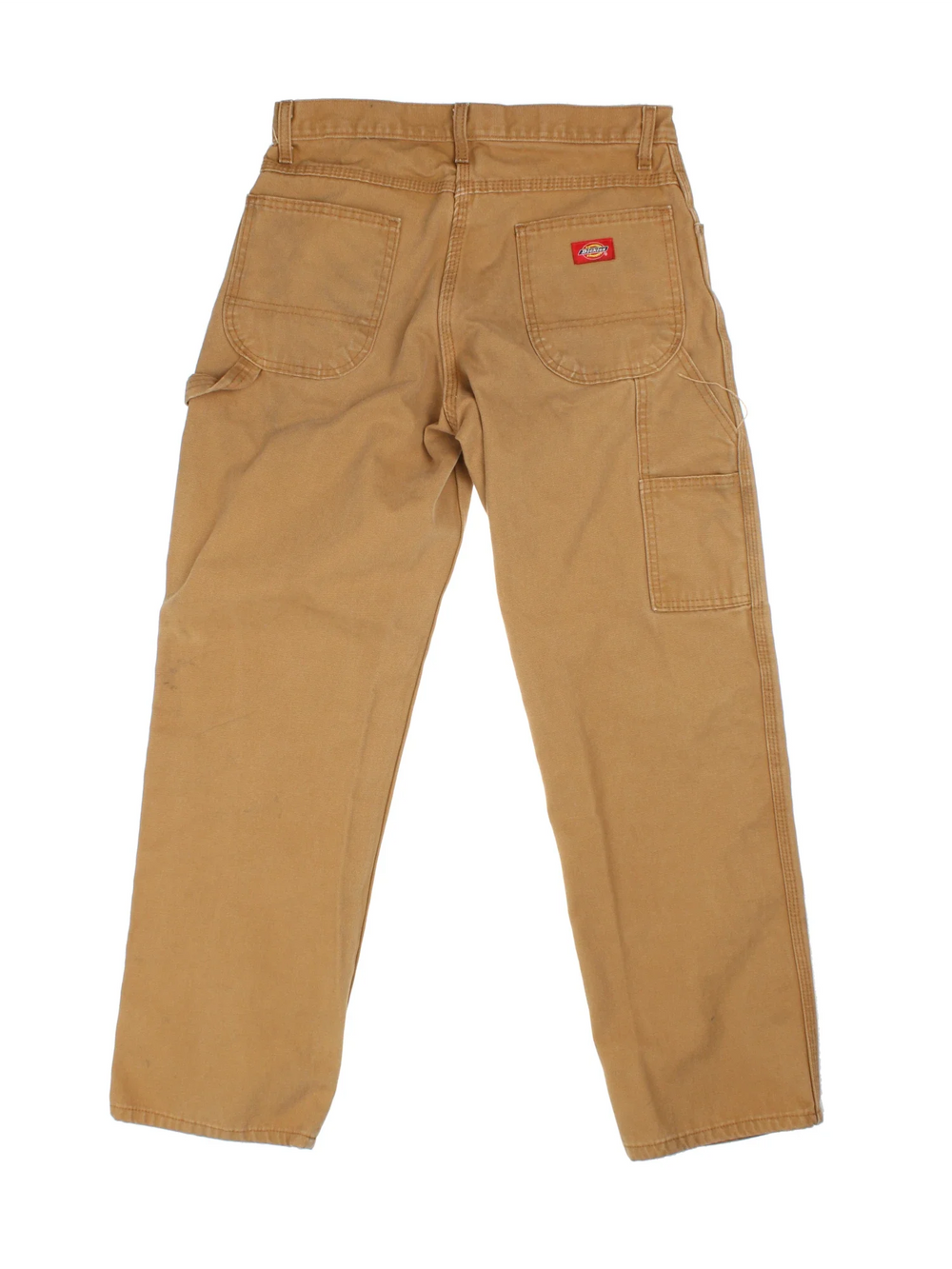 Dickies Carpenter Trousers in tan colourway with multiple pockets and the logo embroidered on the back.