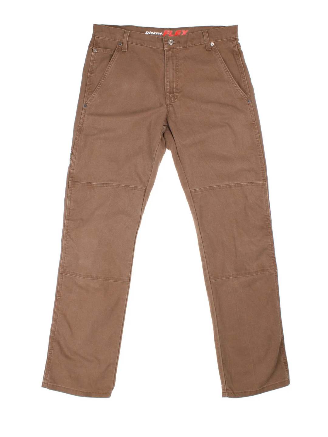 Dickies Carpenter Trousers in brown colourway with multiple pockets and the logo embroidered on the back.