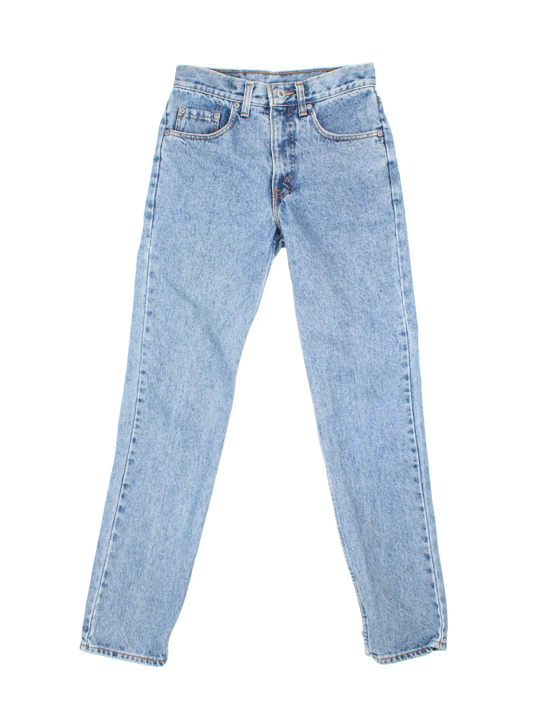 Vintage Levi Strauss Orange Tab 620 Jeans in blue colourway with multiple pockets and the logo embroidered on the back.