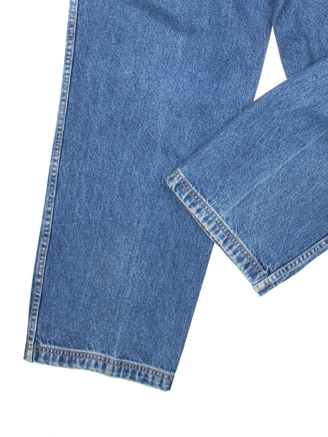Y2K FUBU Cargo Jeans in blue colourway with multiple pockets and the logo embroidered on the back.