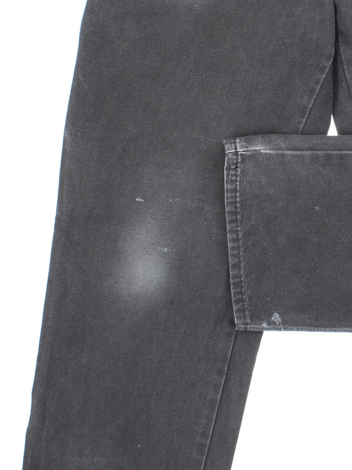 Dickies Carpenter Jeans in black colourway with multiple pockets and the logo embroidered on the back.