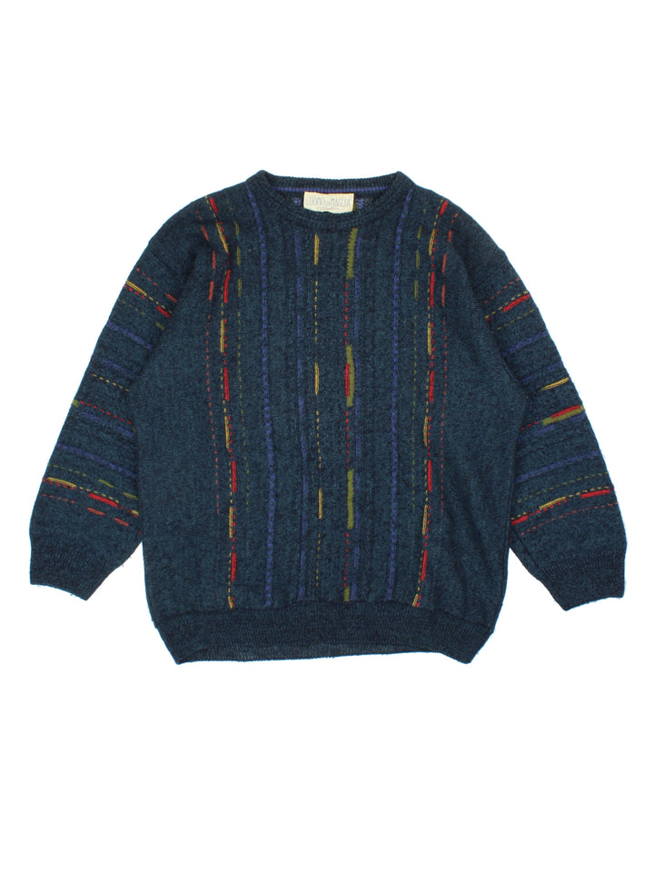 Vintage Italian Patterned Knit Jumper (Size L)