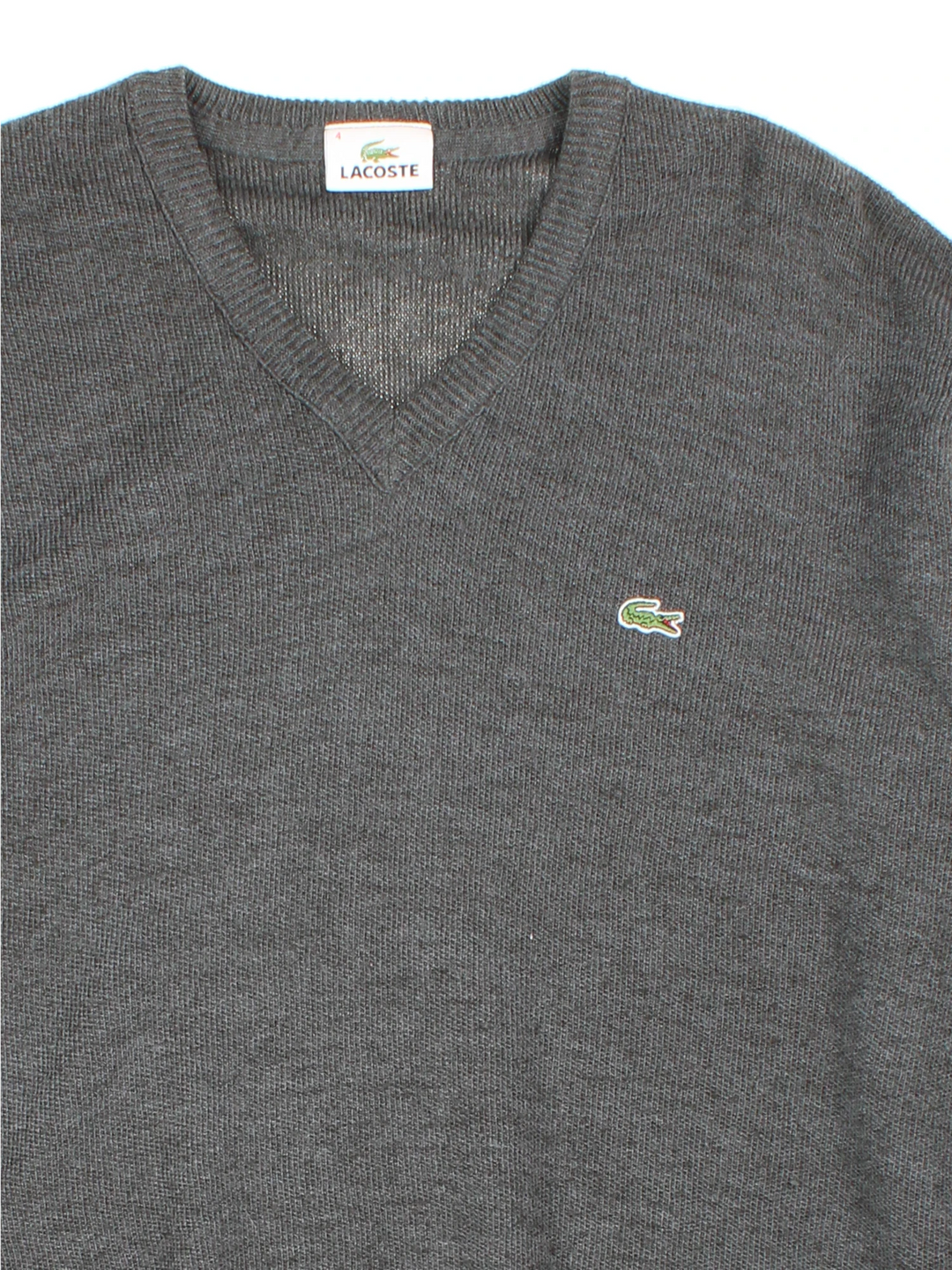 Lacoste V Neck Wool Jumper (Size M)