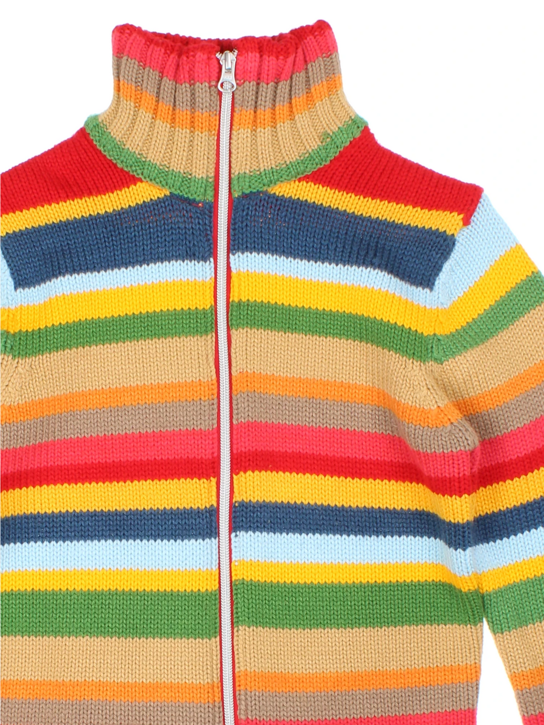 Vintage Stripe Zip Cardigan (Size XXS)