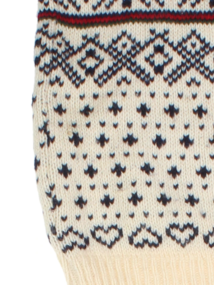 LL Bean Jacquard Wool Cardigan (Size S)