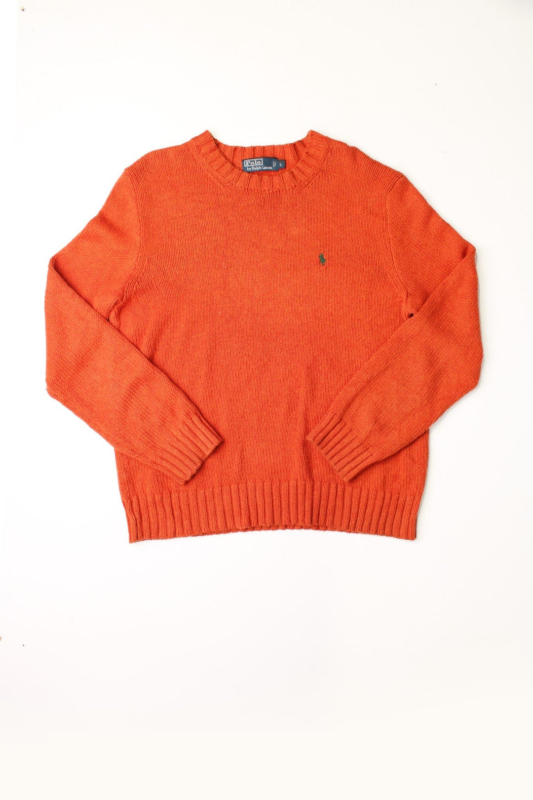 Polo Blue And Orange Jumper Men's Striped Brushed Fleece Jumper