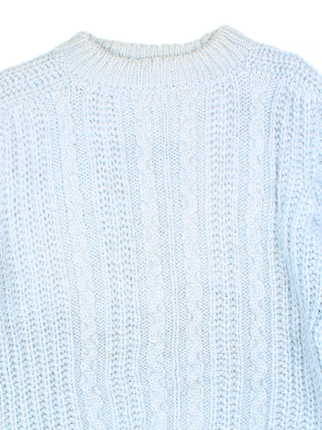 Vintage Cable Knit Jumper in a blue colourway.