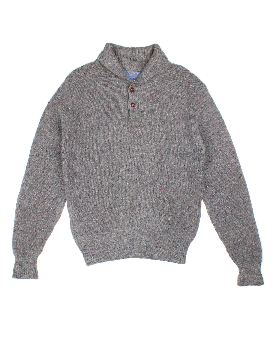 Vintage Pendleton Jumper in a grey colourway with button up collar.