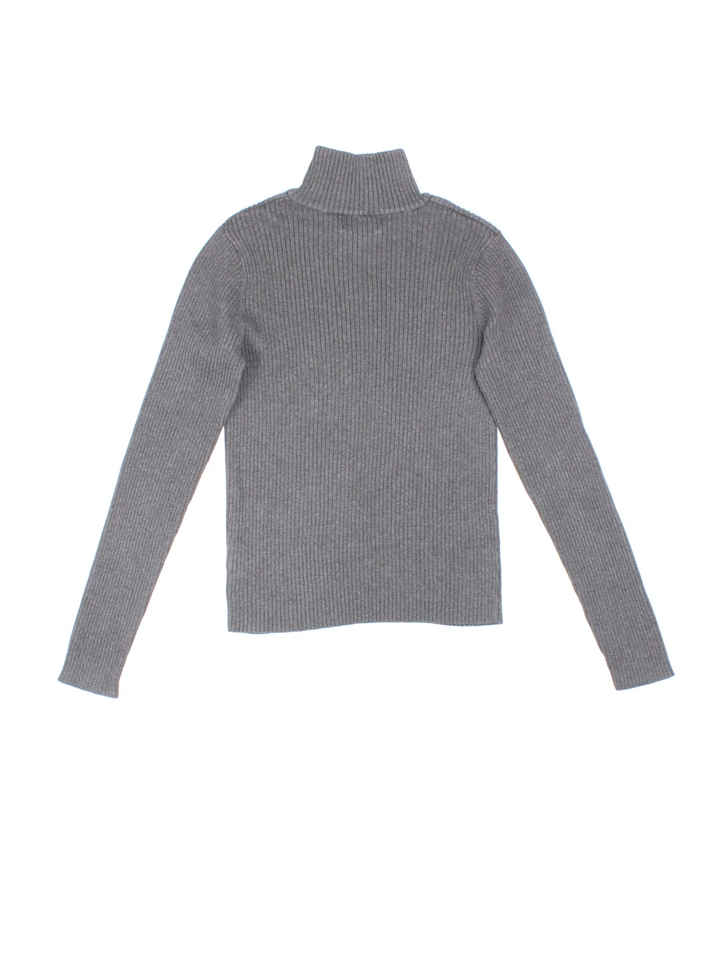 Ralph Lauren 1/4 Zip Jumper in a grey colourway with 1/4 zip and embroidered branding on neckline.