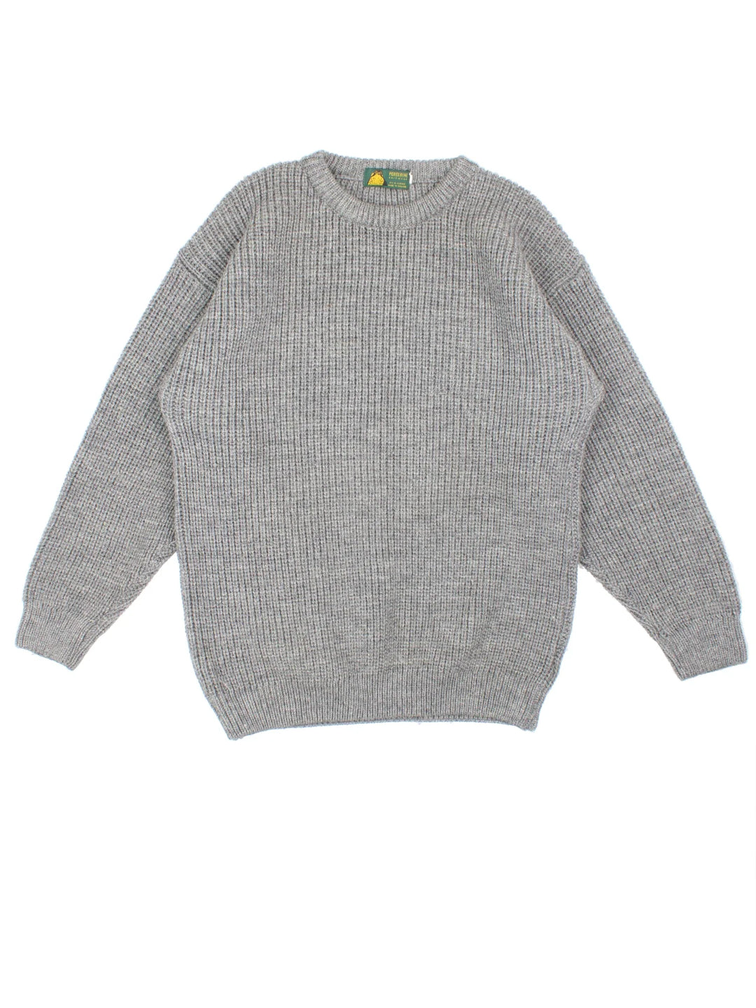 Vintage Peregrine Jumper  in a grey colourway with crew neckline and ribbed detail.