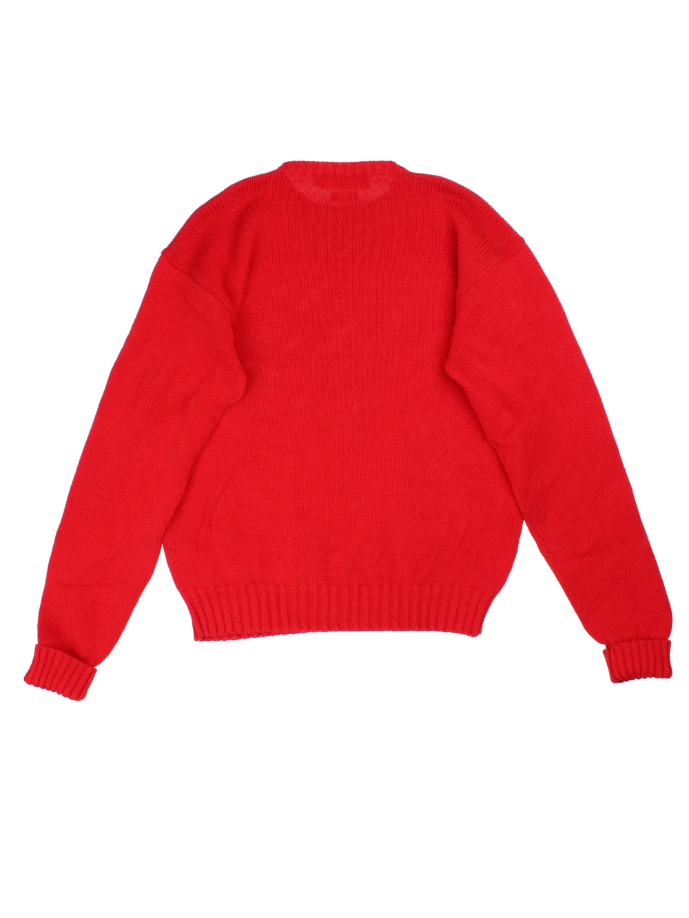 Ralph Lauren Jumper in a red colourway with embroidered logo on front.