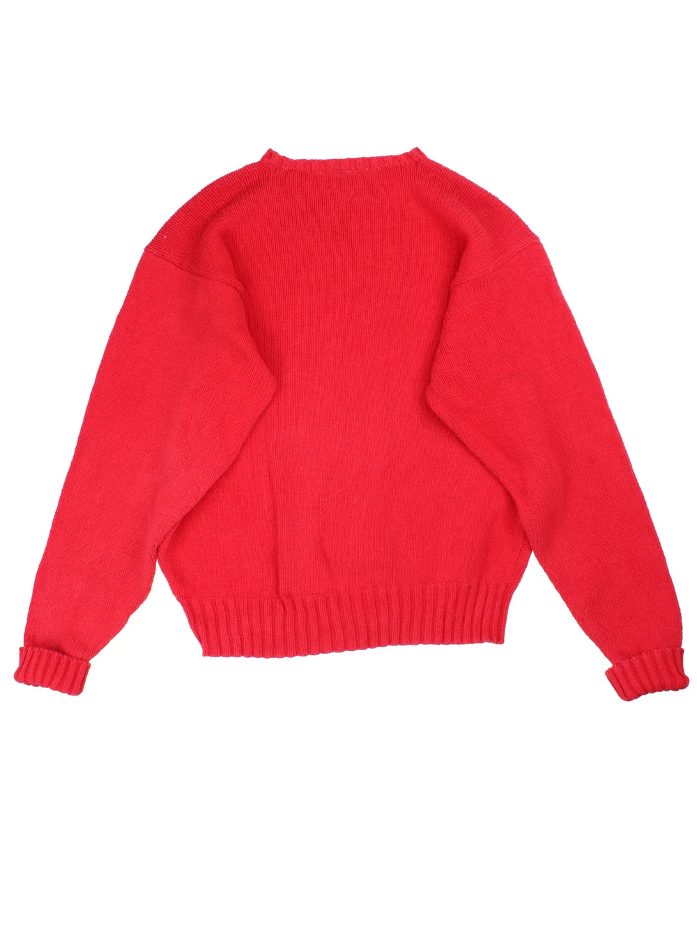 Ralph Lauren Jumper in a red colourway with embroidered logo on front.