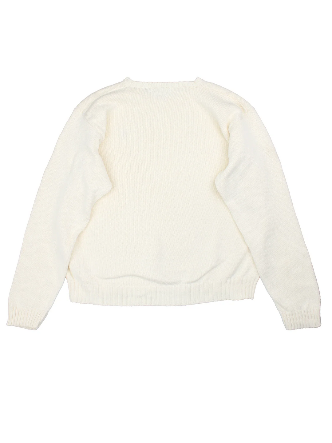 Ralph Lauren Jumper in a white colourway with embroidered logo on front.