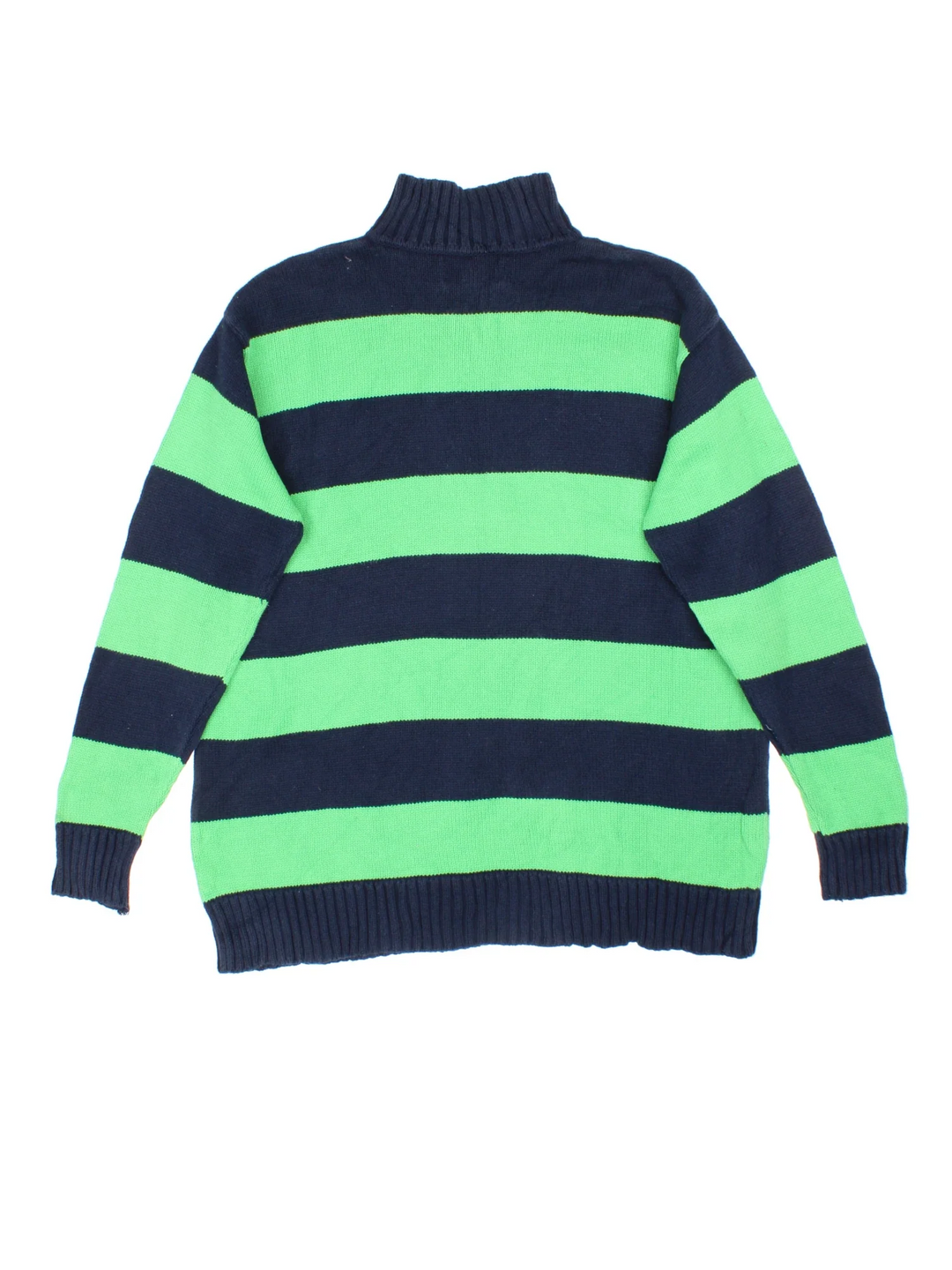 Ralph Lauren 1/4 Zip Sweater in a green colourway with the logo embroidered on the front.