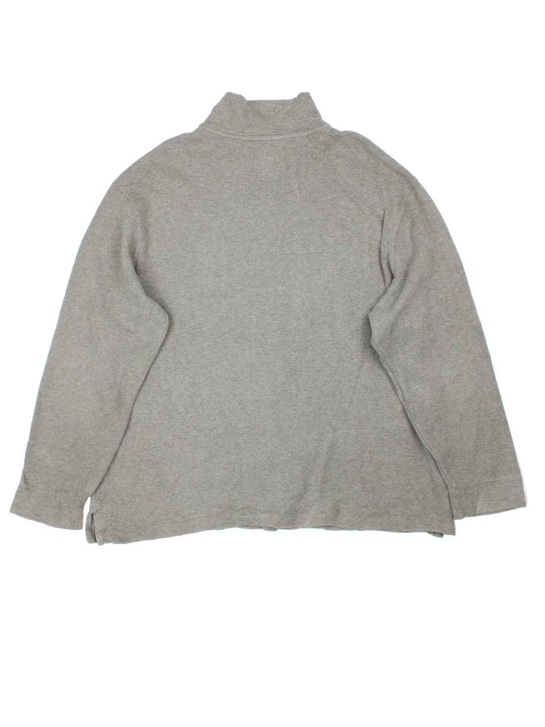 Ralph Lauren 1/4 Zip Sweater in a grey colourway with the logo embroidered on the front.