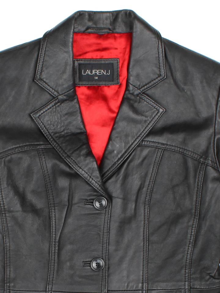 Vintage Leather Blazer Jacket (Size M)